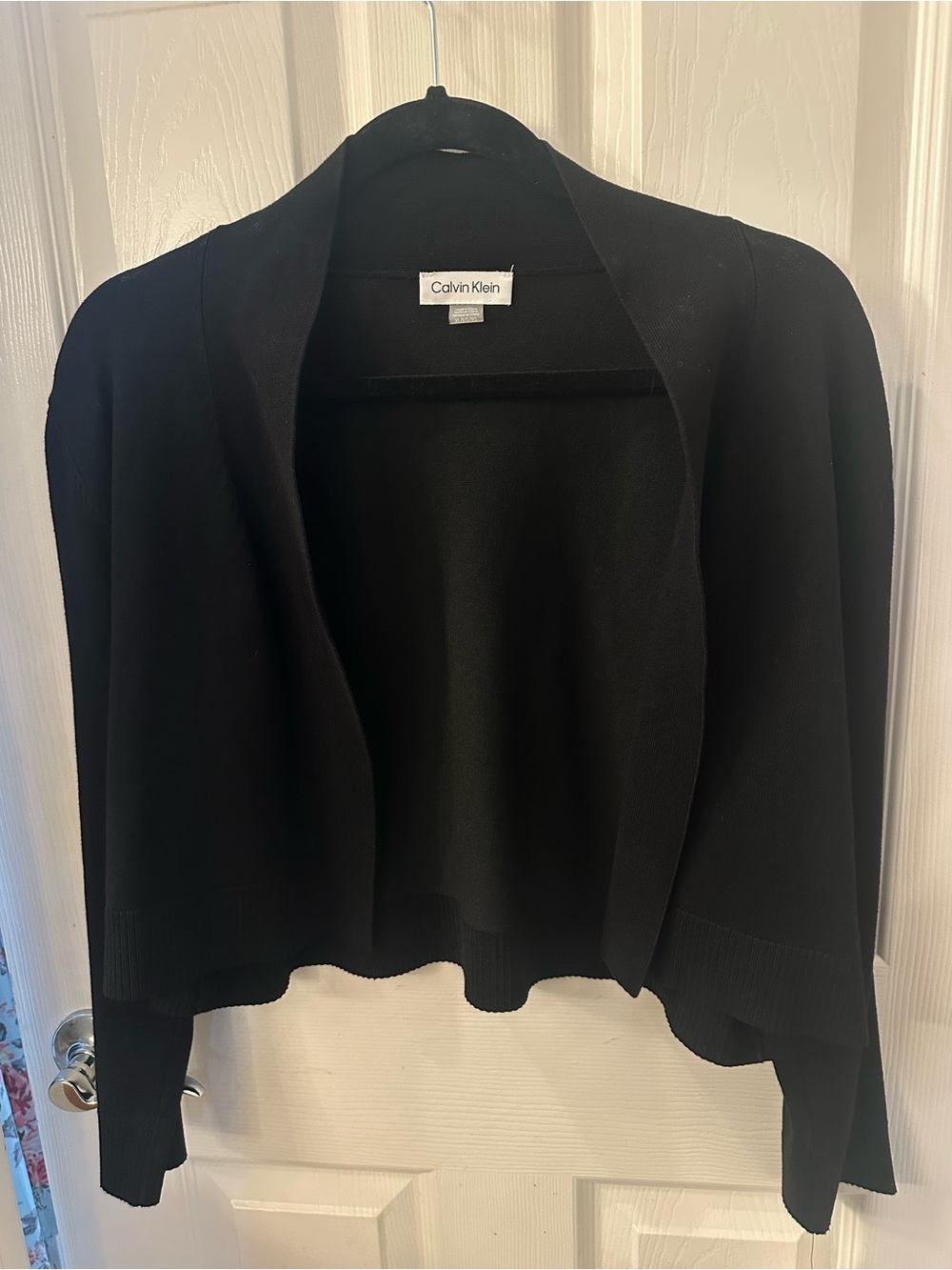 Calvin Klein Black Open-Front Women’s Shrug